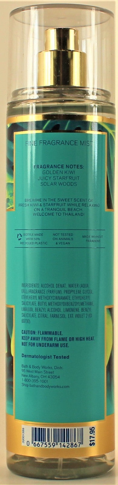 Bath & Body Works Thailand Sweet Kiwi Starfruit Body Mist 8oz - 2 Pack
