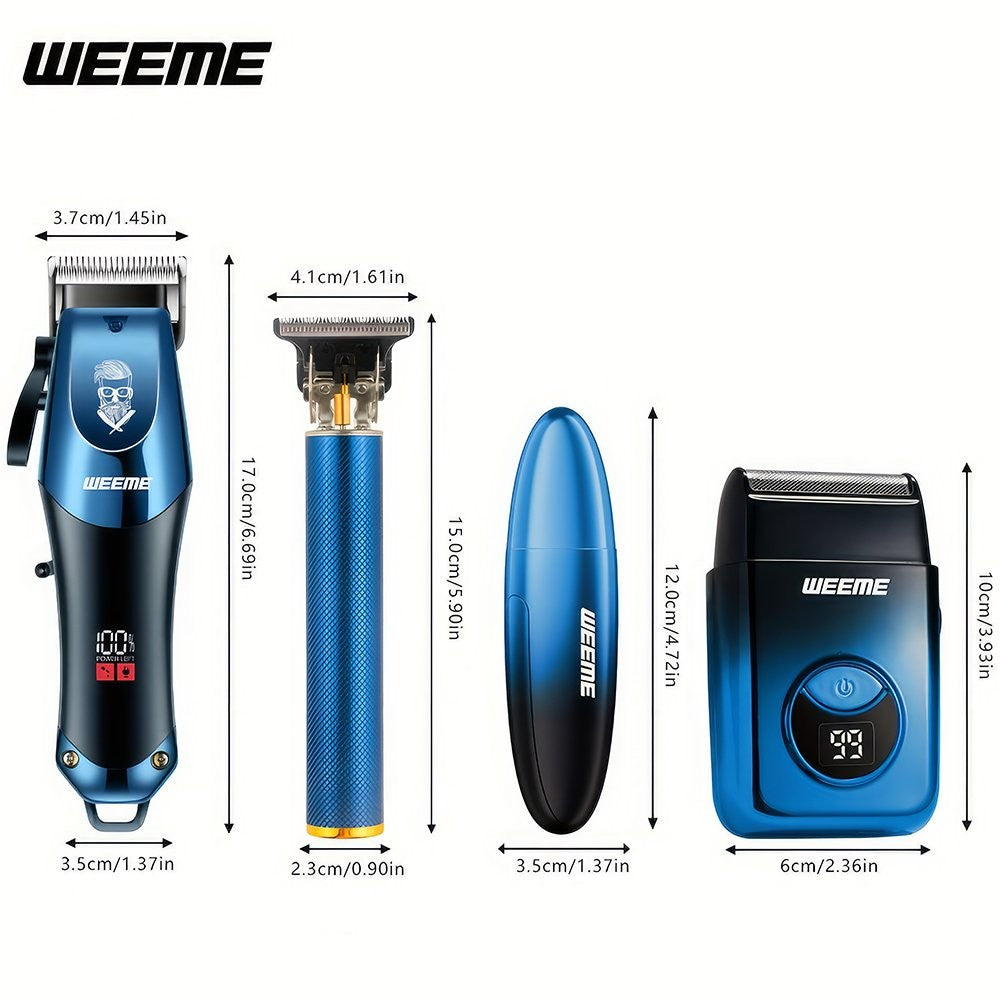 Men's Cordless Hair Clipper Set - Rechargeable Trimmer & Shaver Kit