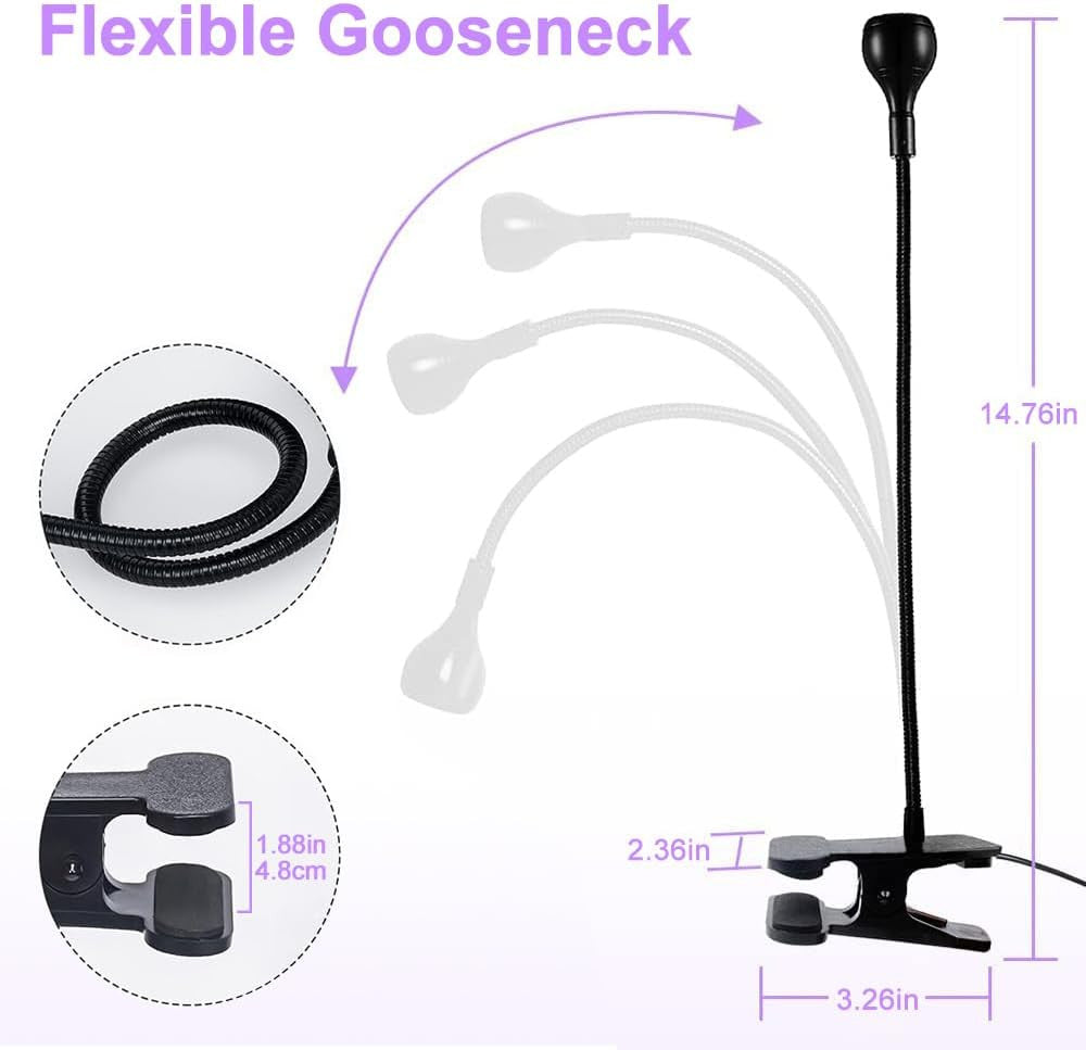 USB 3W UV LED Nail Curing Lamp Portable Flexible Desk Lamp