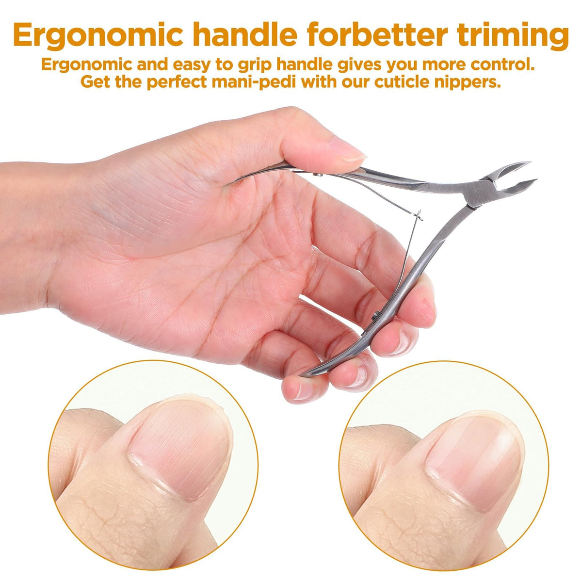 Professional Stainless Steel Cuticle Nippers 12-Pack for Dead Skin & Nail Care