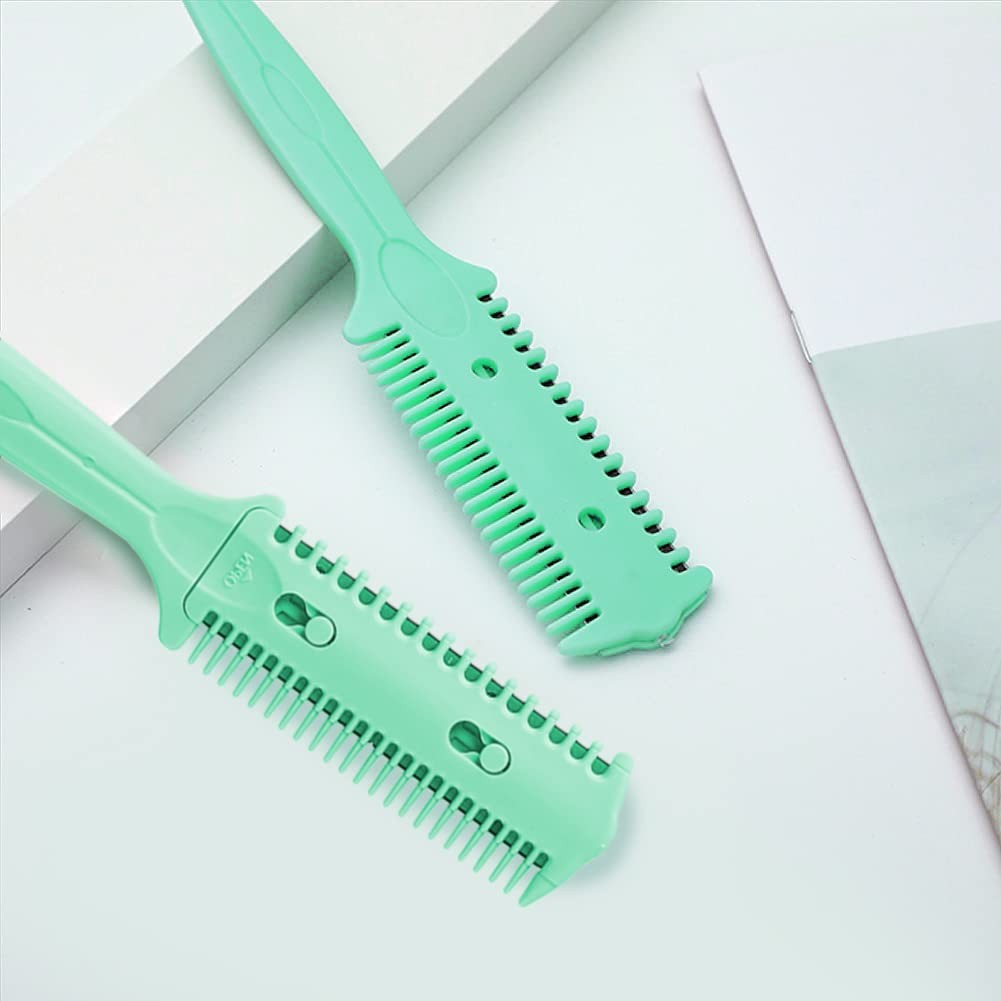 Haircut Razor Comb Set - Double-Ended Styling & Thinning Comb, 3 Pack