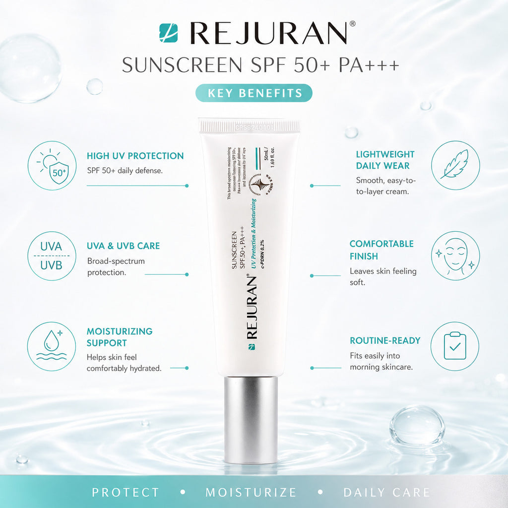Rejuran SPF 50+ PA+++ Sun Protection Cream for Skin Regeneration & Soothing