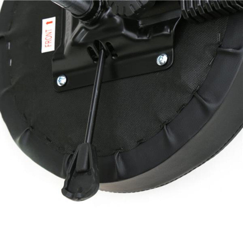 Adjustable Salon Stool with Back Support - Black Round Seat