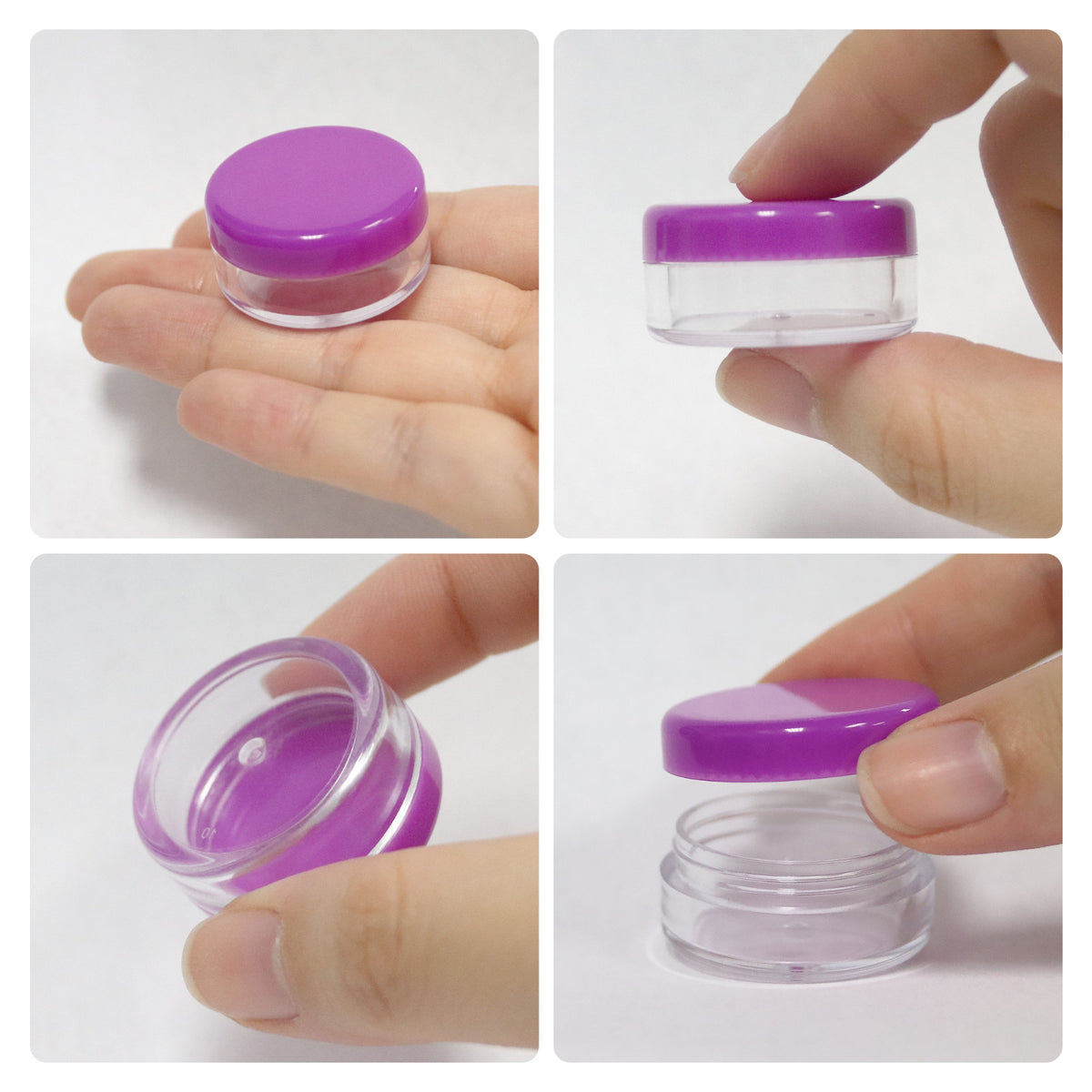 25-Pack 5ml Plastic Makeup Sample Jars - Cosmetic & Lotion Containers