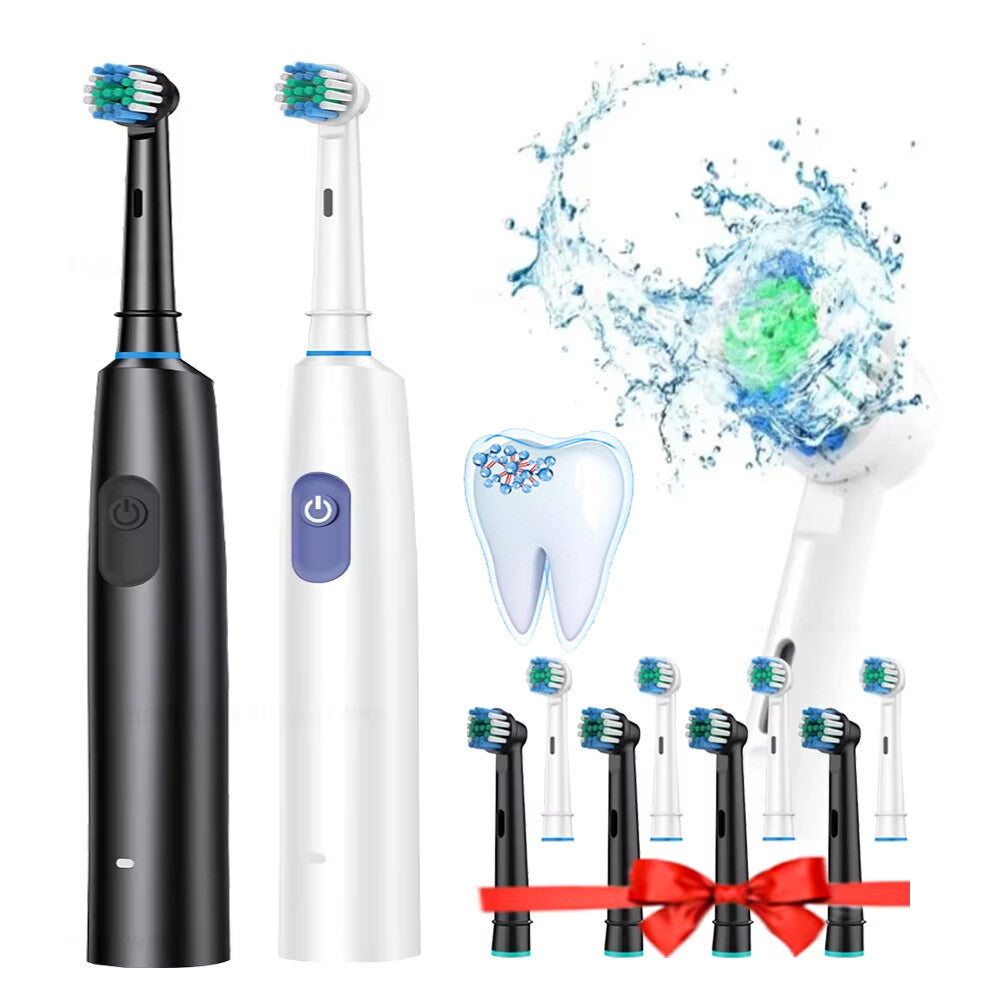 Rechargeable Electric Toothbrush with 5 Modes & 4 Brush Heads, USB Charging