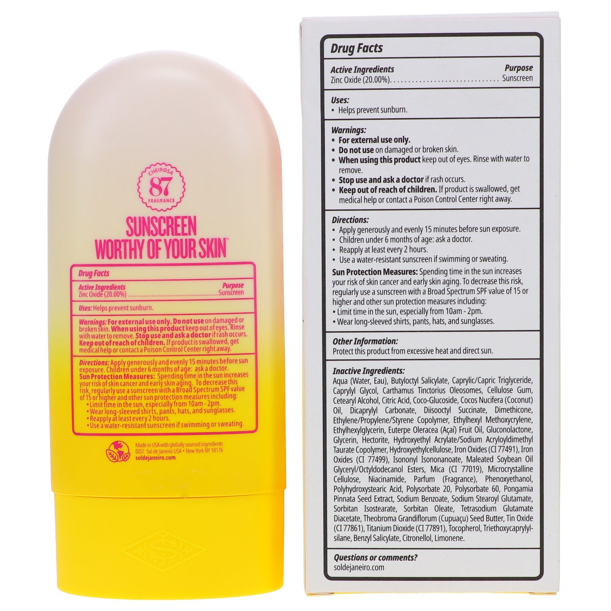 Sol de Janeiro Rio Radiance SPF 50 Sunscreen Lotion - Cheirosa 87 Fragrance 6.7oz