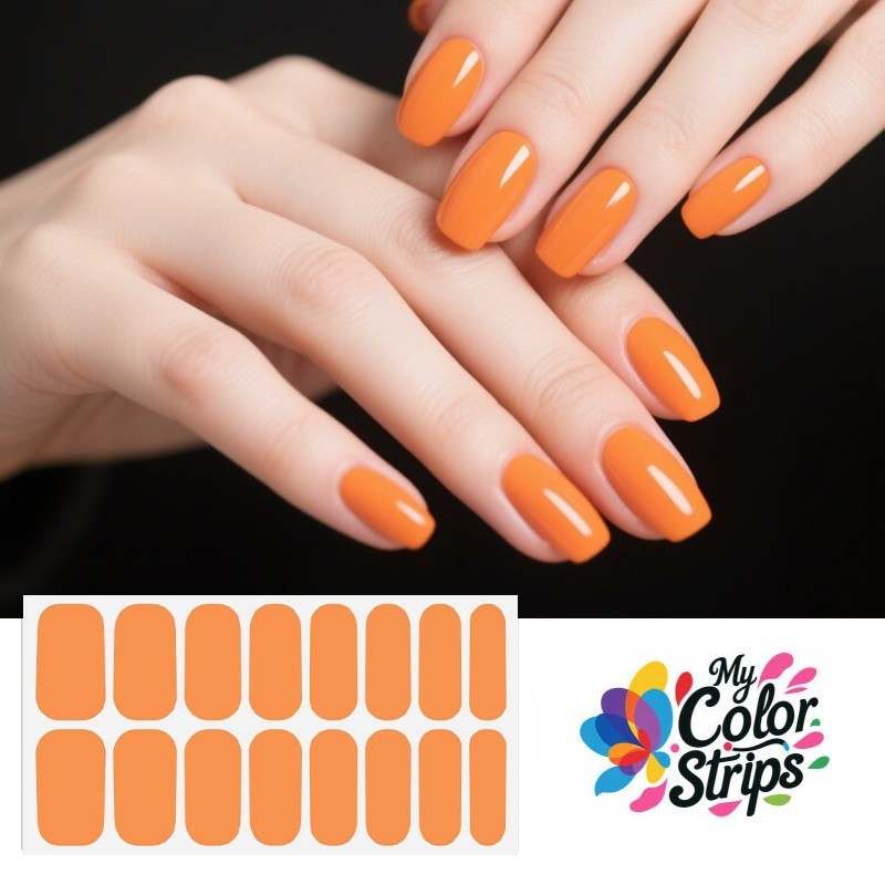 Full Size Nail Wraps Set - Solid Color Self-Adhesive Nail Stickers for Manicure