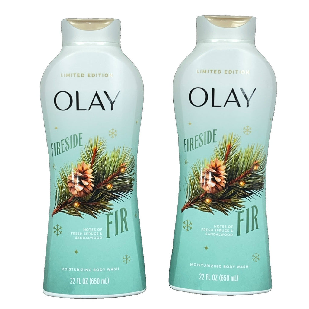 Moisturizing Body Wash Set - Olay Fireside Fresh Spruce & Sandalwood 2 x 22 Fl Oz