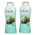 Moisturizing Body Wash Set - Olay Fireside Fresh Spruce & Sandalwood 2 x 22 Fl Oz