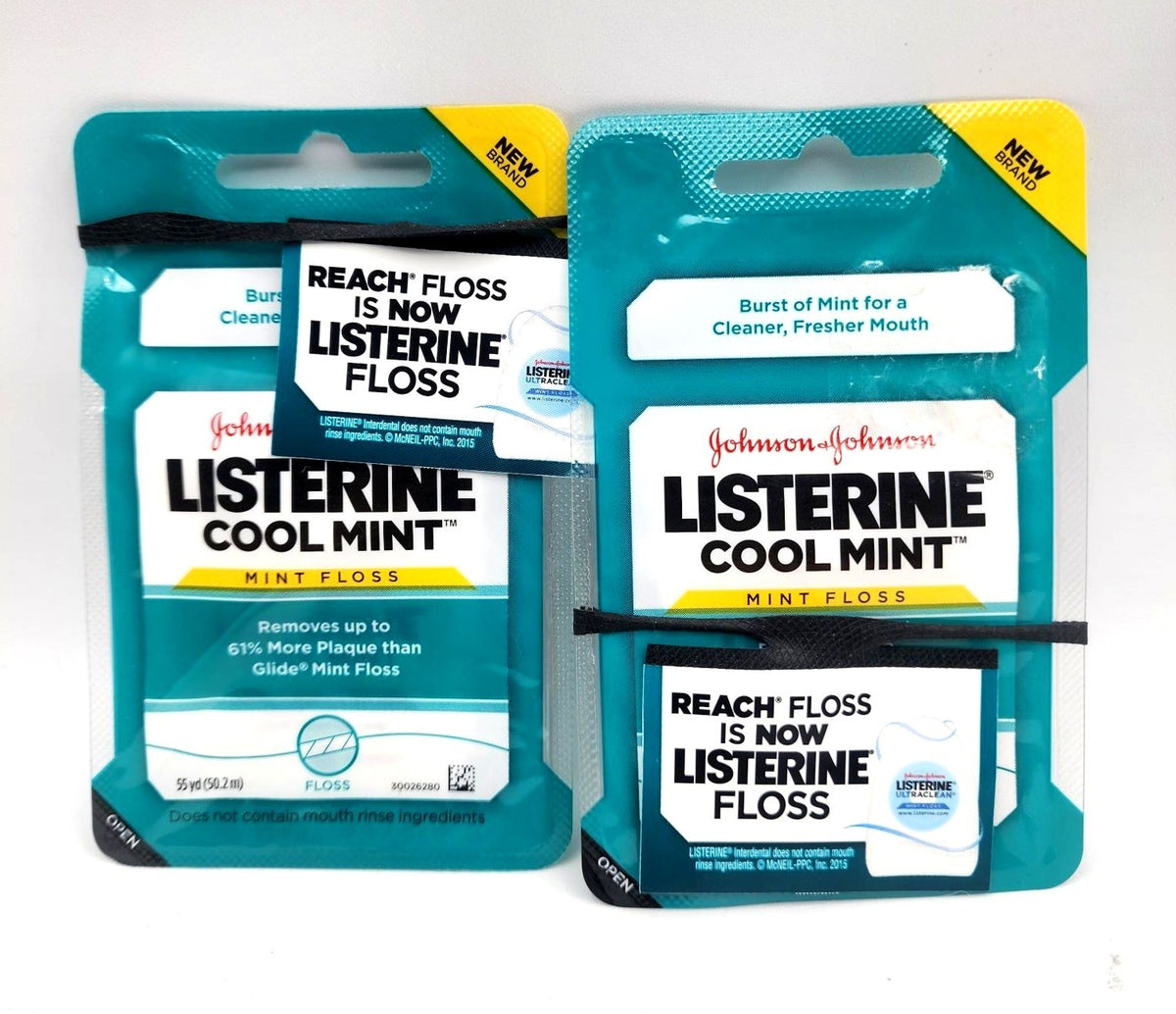 Dental Floss Pack of 2 - Cool Mint Flavored, Formerly REACH, Johnson & Johnson