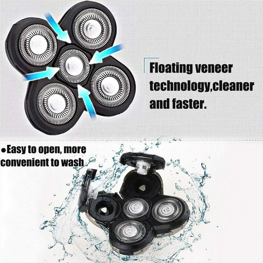 Universal 5 Head Shaver Replacement Blades for Rotary Electric Razors