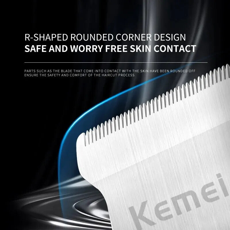 Cordless Zero Gap Hair Trimmer for Barbers and Home Use - Kemei 2293