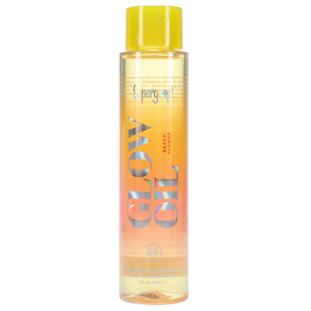 SPF 50 Body Oil with Sun-Kissed Glow - Beach Flower Scent, 5 oz