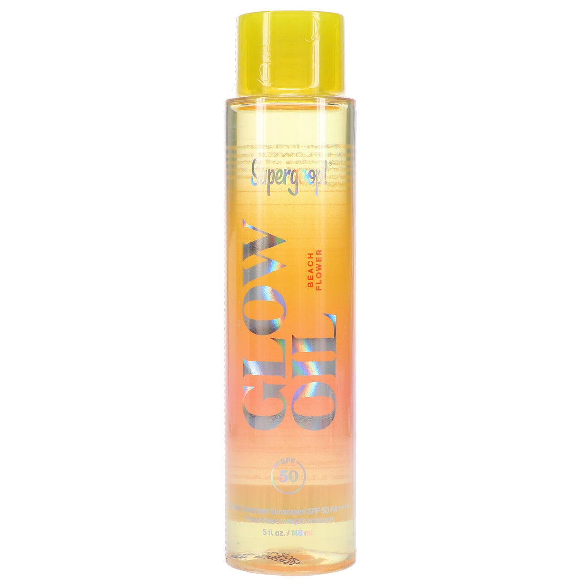 SPF 50 Body Oil with Sun-Kissed Glow - Beach Flower Scent, 5 oz