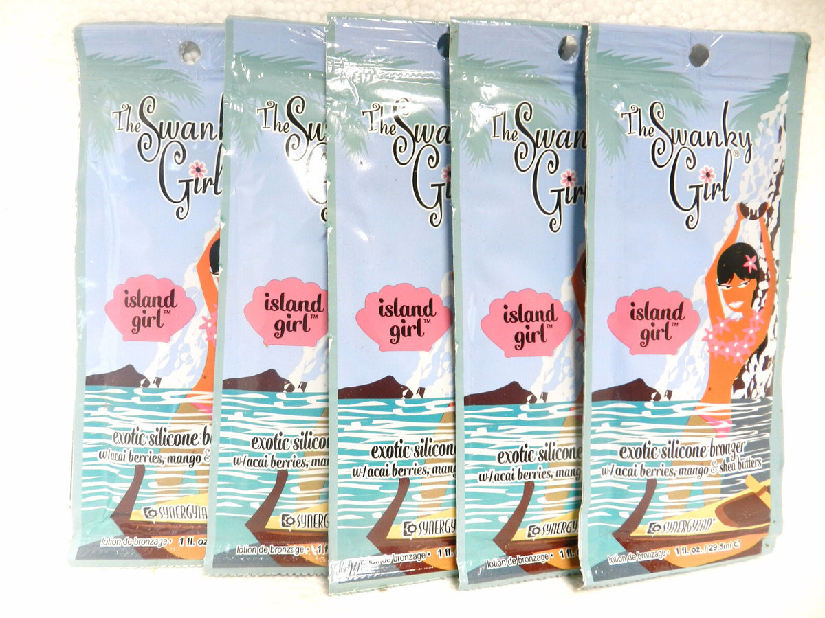 5 Packets Island Girl Tanning Lotion - Silicone Bronzer for Tanning Bed