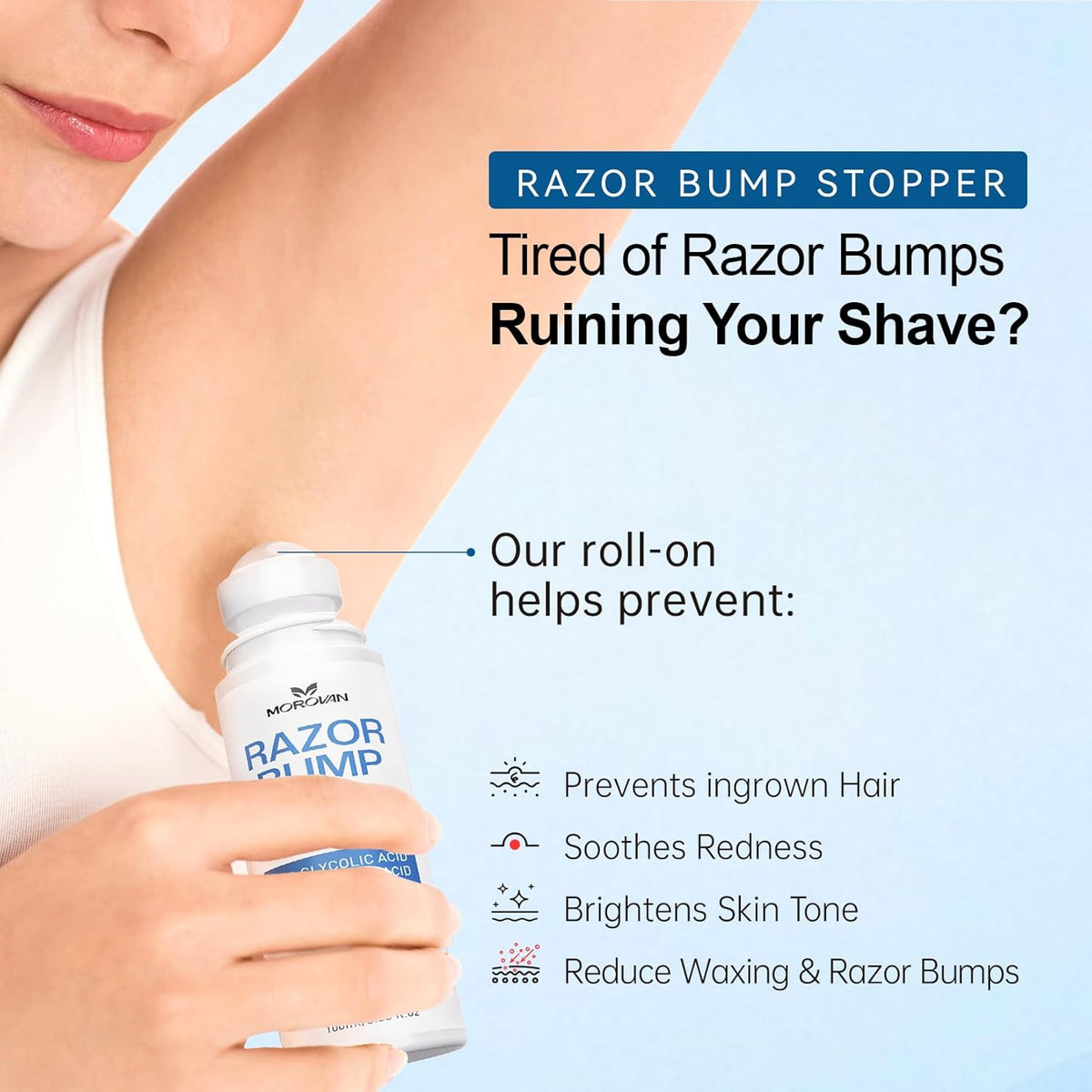Ingrown Hair Treatment Serum for Razor Bumps & Skin Smoothing - 3.38 Fl Oz