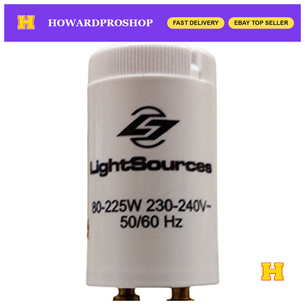 80W-225W Fluorescent Tanning Lamp Starter - High Output S12 Replacement