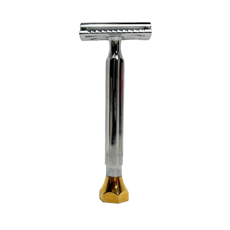 Norvik Diamond Double Edge Safety Razor - Luxurious Gold Handle