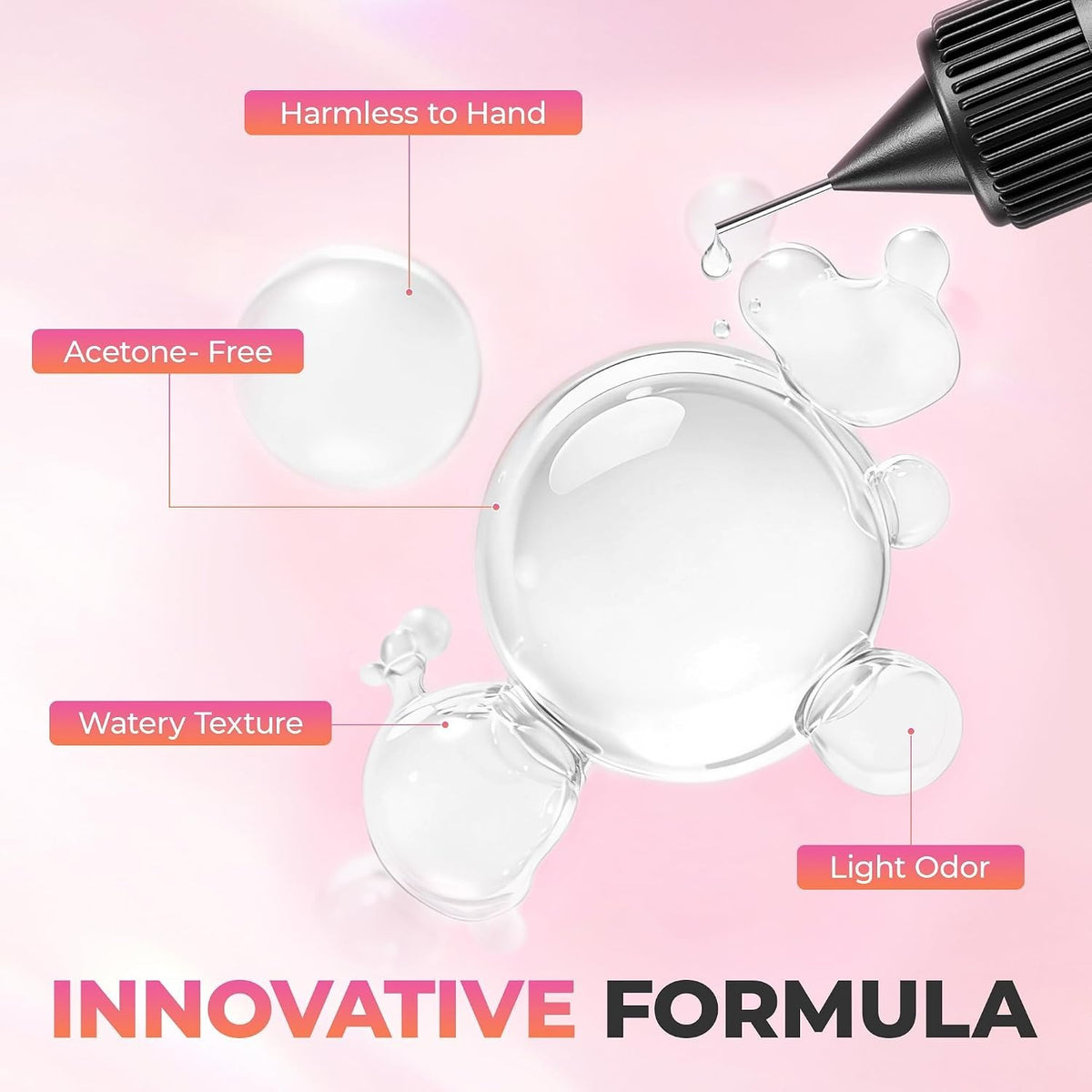 Multi-Function Nail Glue Remover 20ml Pack - Gentle Precision Application