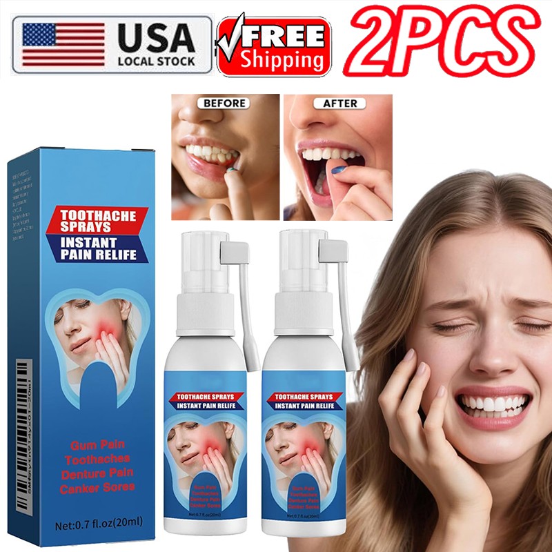 Toothache Relief Oral Spray for Sensitive Teeth & Gums - Herbal Dental Care