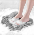 Silicone Shower Foot Scrubber with Non-Slip Suction Cup Mat for Foot Cleaning and Massage