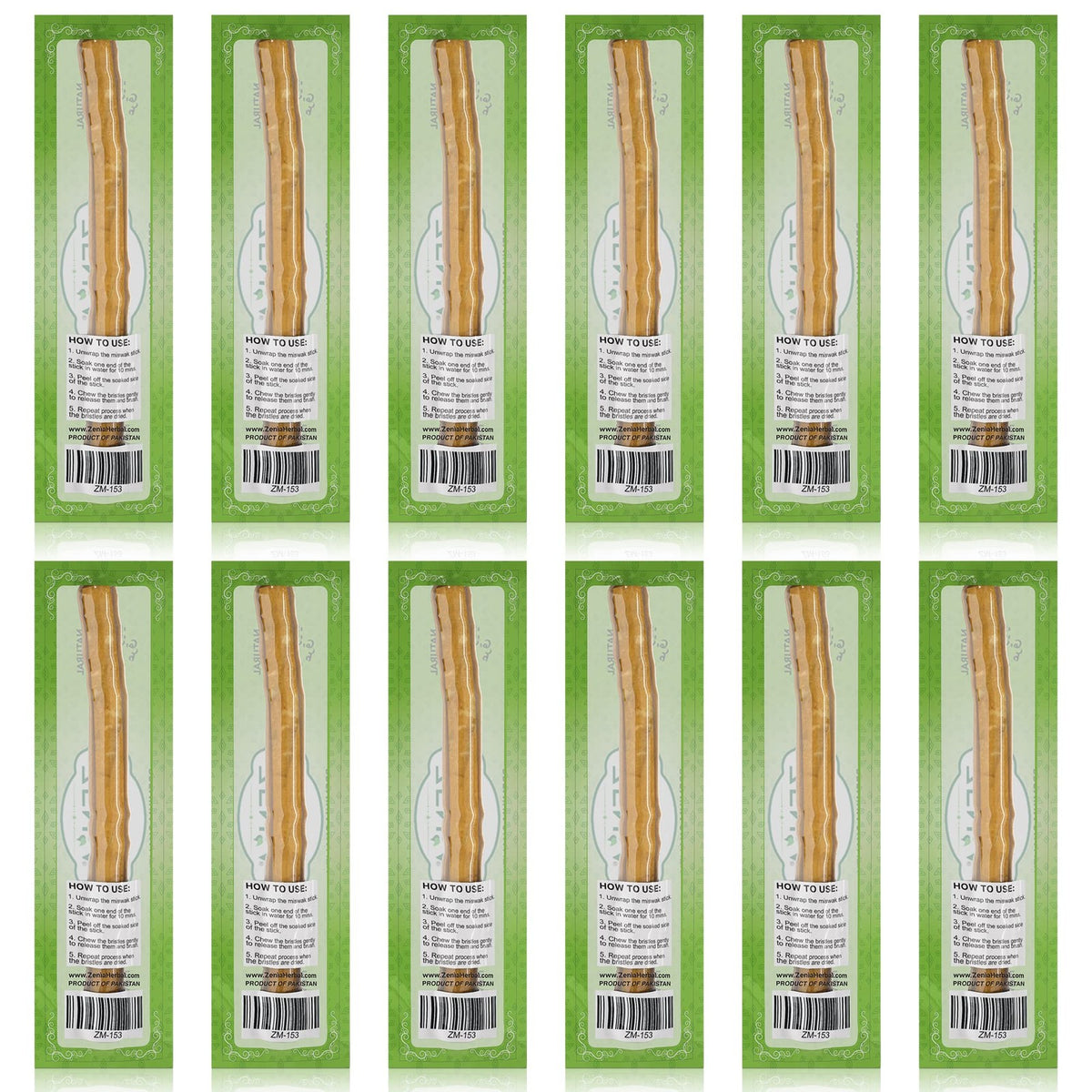 Natural Miswak Toothbrush - Traditional Oral Care, Eco-Friendly, 6-inch Vacuum Sealed Sticks