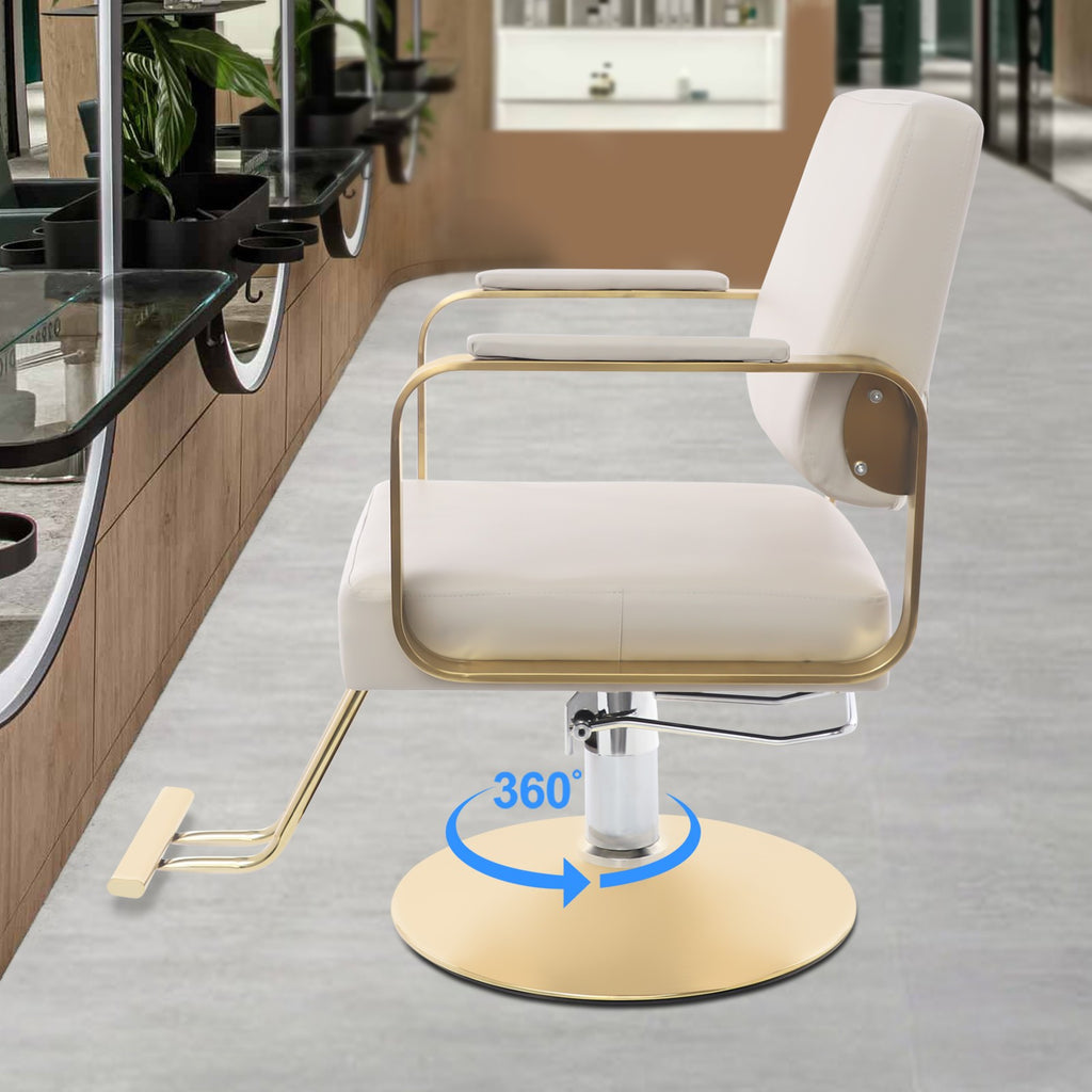 Professional Salon Barber Chair 360° Swivel Height Adjustable for Beauty Spa