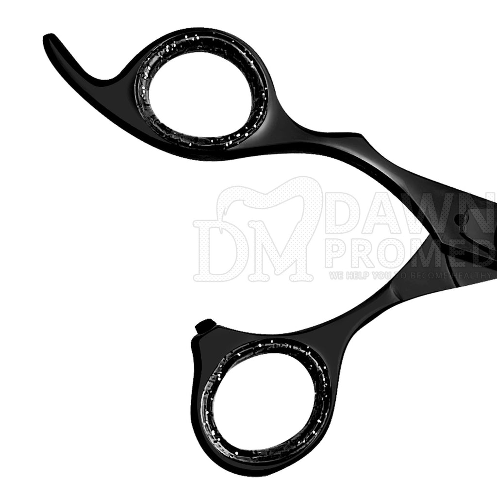 Professional 6.5 Inch Black Hair Cutting Thinning Scissors Set - Barber Shears with Plasma Coating