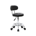 Adjustable Hydraulic Salon Stool with Backrest - Swivel Garage Chair