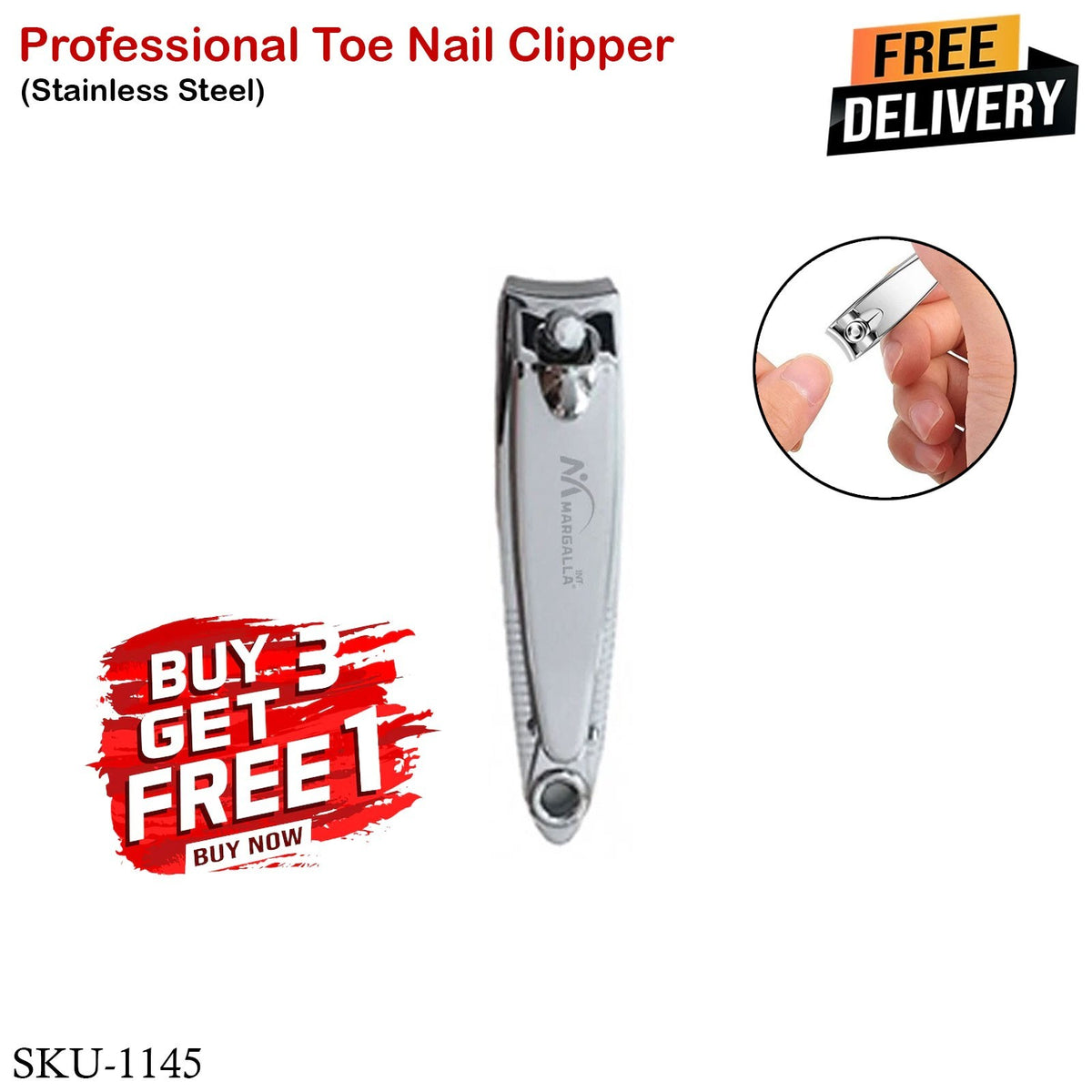 Professional Stainless Steel Nail Clippers & Nail File Set