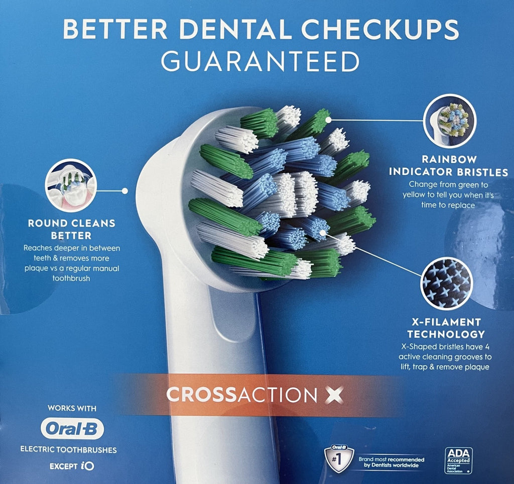 Oral B Crossaction Replacement Toothbrush Heads 10 Pack - Compatible