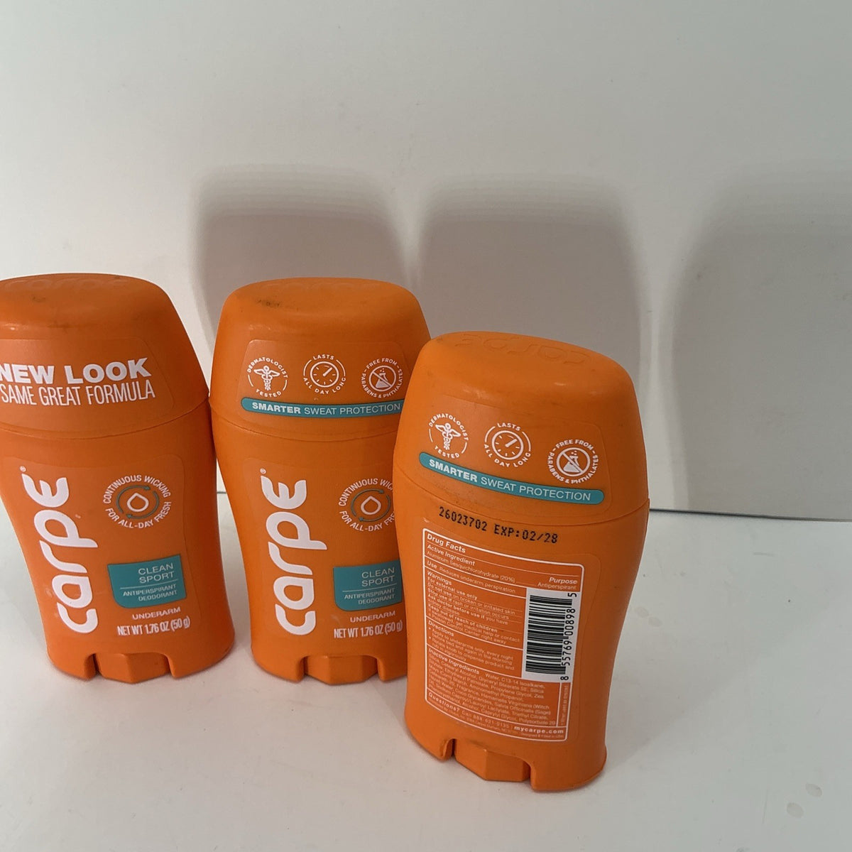 (Lot of 3) Carpe Antiperspirant Underarm Lotion - Clean Sport 1.76 oz /50g