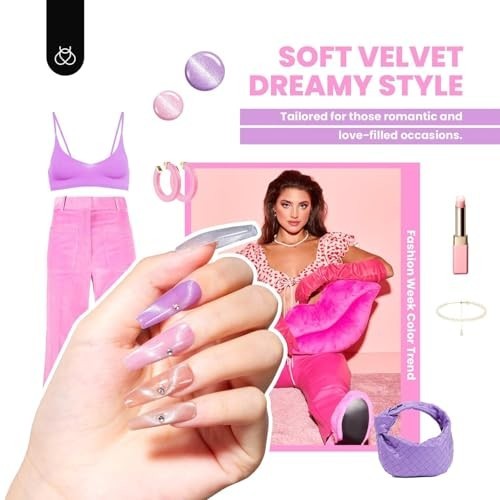20 Colors Cat Eye Gel Nail Polish Set with Glitter and Top Coats - UV/LED Nail Art Kit
