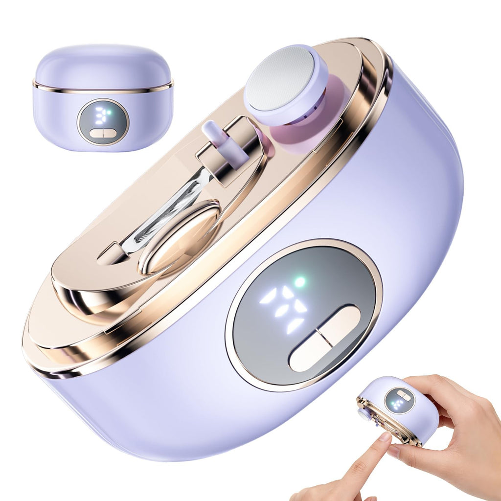 Electric Nail Clippers 2-in-1 Nail Trimmer & Polisher for Seniors & All Ages