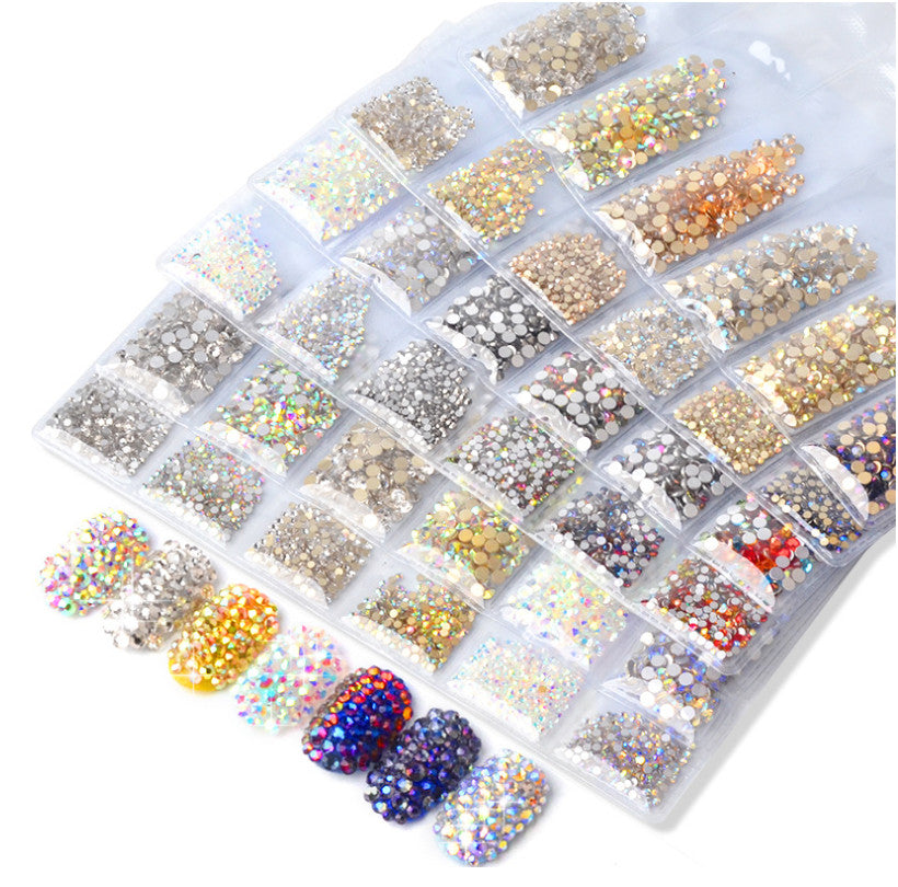 1400Pcs Nail Art Rhinestones Flat Back Crystals for Nails & Crafts