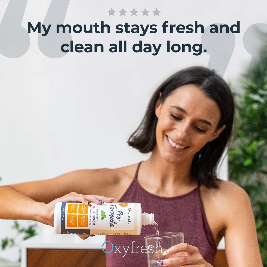 Zinc Mouthwash for Fresh Breath & Oral Care - Fluoride-Free, Natural Essential Oils