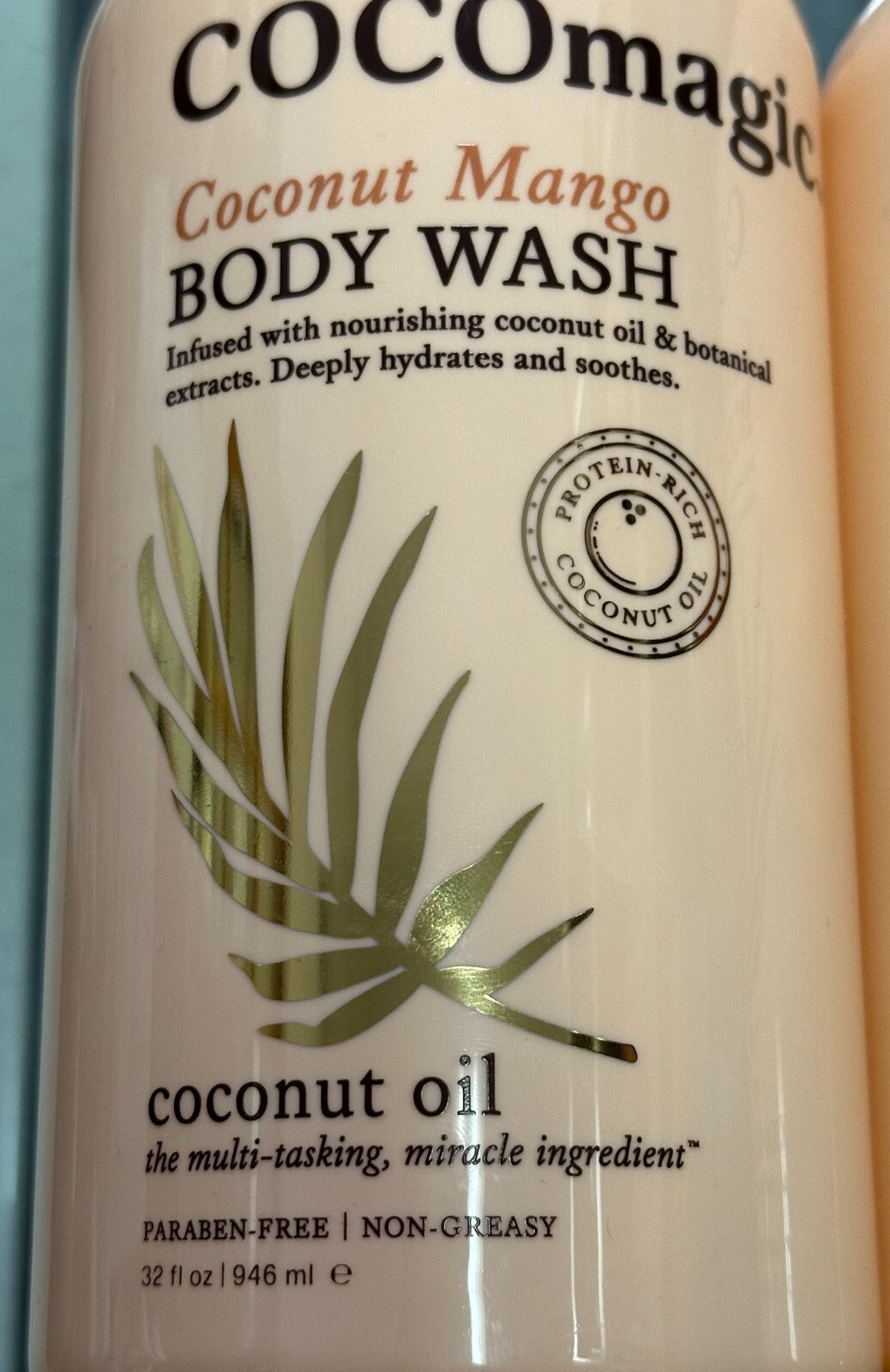 (2-Pack) Coconut Mango Body Wash - Hydrating Botanical Shower Gel with Coconut Oil & Shea Butter
