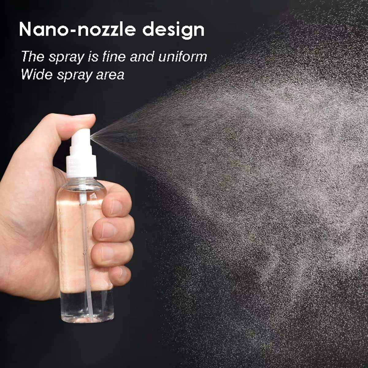 Refillable Travel Spray Bottles Set - 3 Pack, 80ml Clear Reusable Containers
