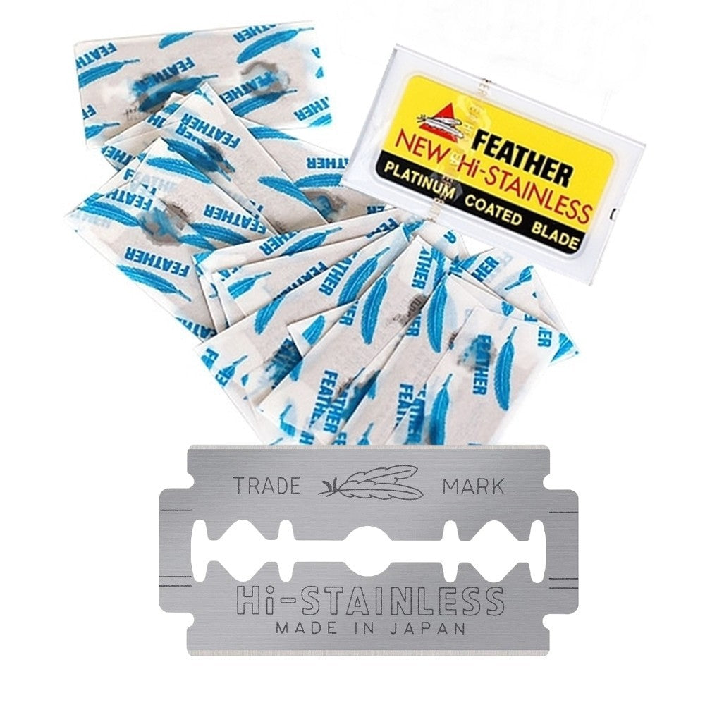 Japanese Double-Edge Razor Comb with 10 Platinum Coated Blades for Precise Hair Styling