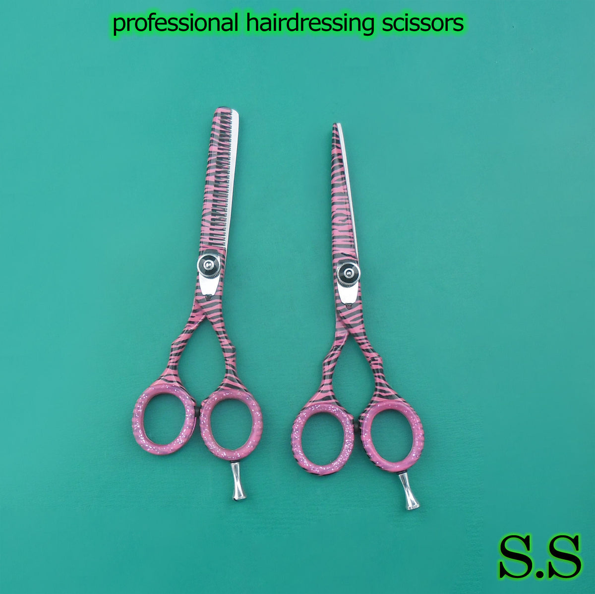 Professional Hairdressing Hair Shears Set 6-inch Pink Thinner with Case
