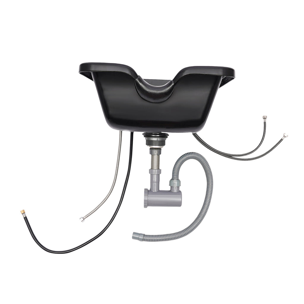 Salon Hair Shampoo Bowl Deep ABS Backwash Sink for Barber & Beauty Salons