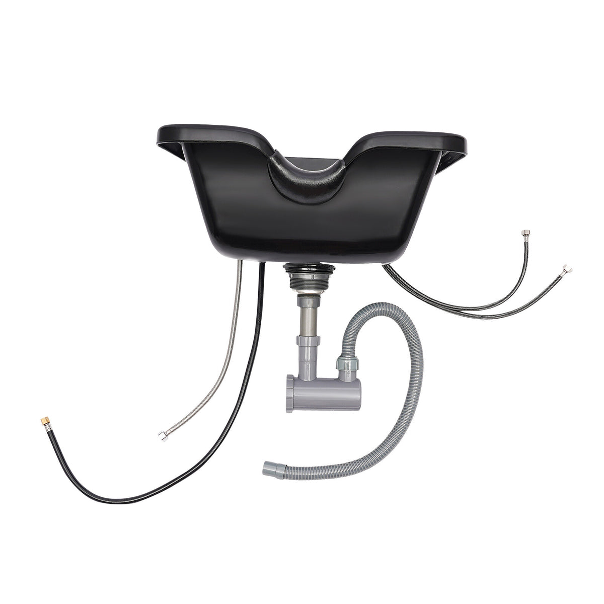 Salon Hair Shampoo Bowl Deep ABS Backwash Sink for Barber & Beauty Salons