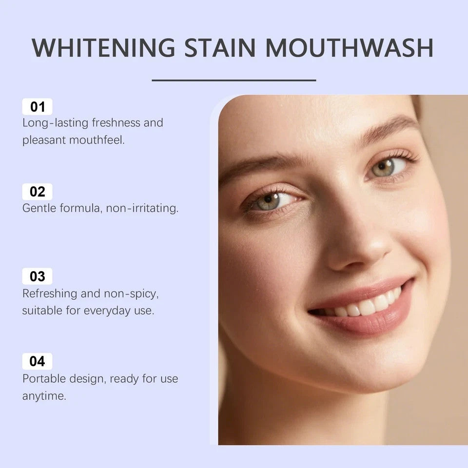 Whitening Mouthwash for Stain Removal & Fresh Breath - 237ml