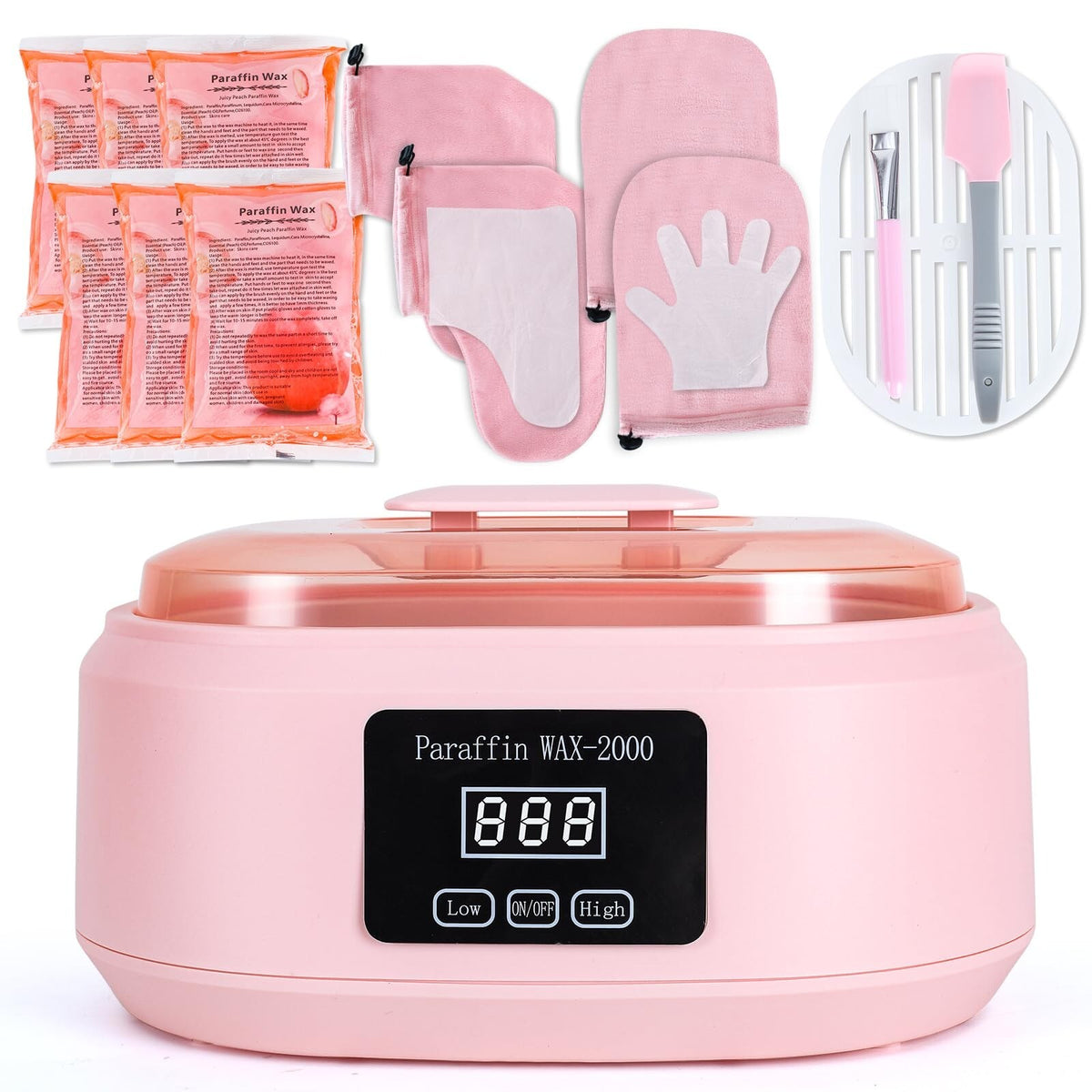 Paraffin Wax Machine for Hands and Feet - 3500ml Spa Hot Wax Kit with 6 Wax Packs