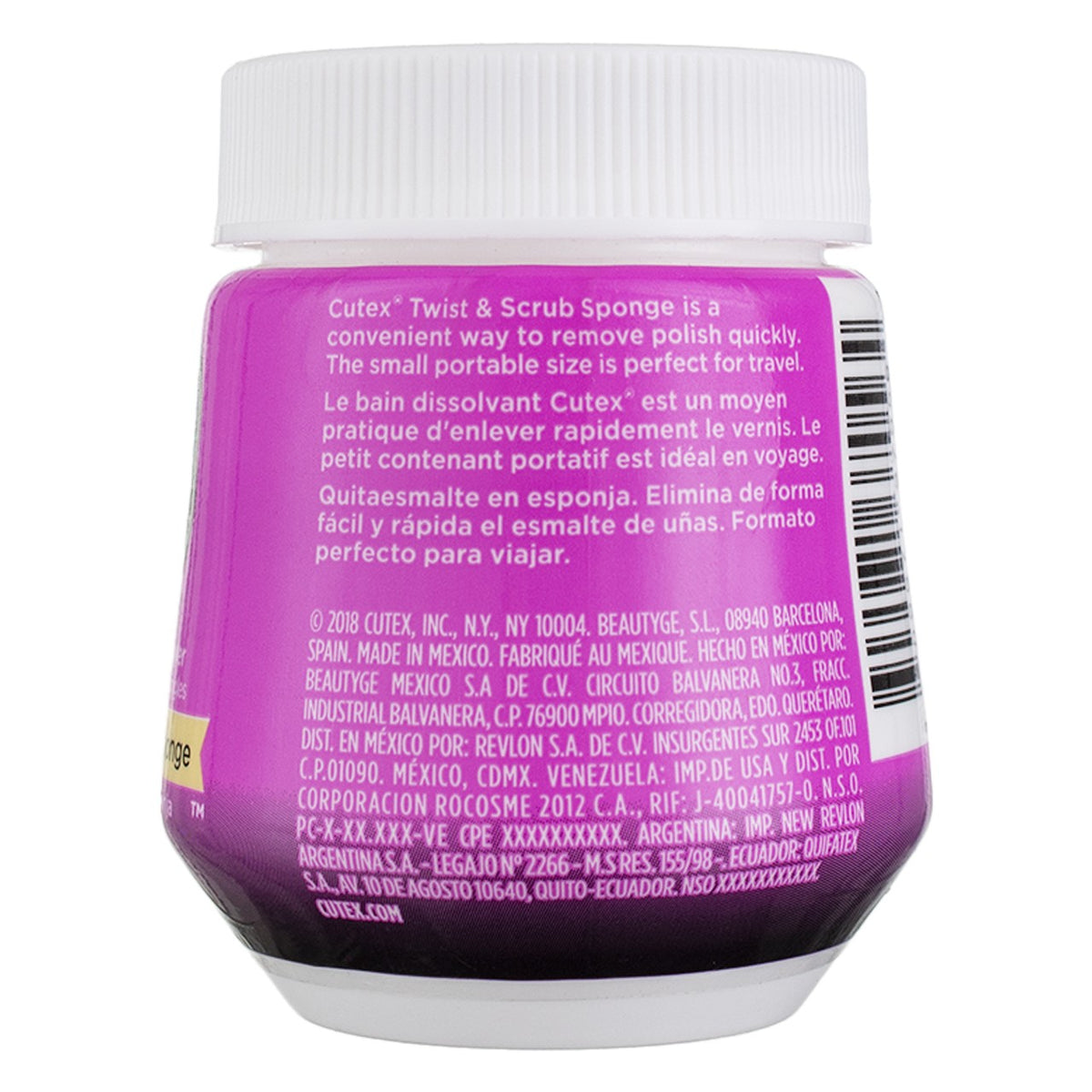 Cutex Twist & Scrub Nail Polish Remover Jar 2 fl oz - Nourishing & Scented