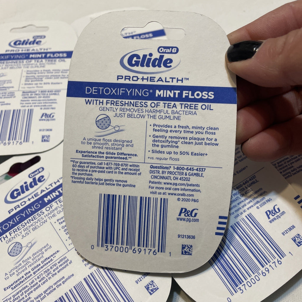 Dental Floss with Tea Tree Oil - Mint Flavored, Shred-Resistant, 6 Pack