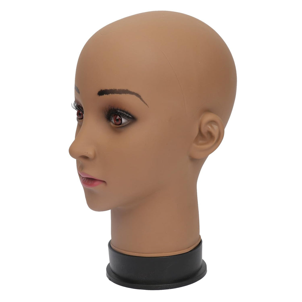 Brown Mannequin Head for Wig Making and Cosmetology Practice