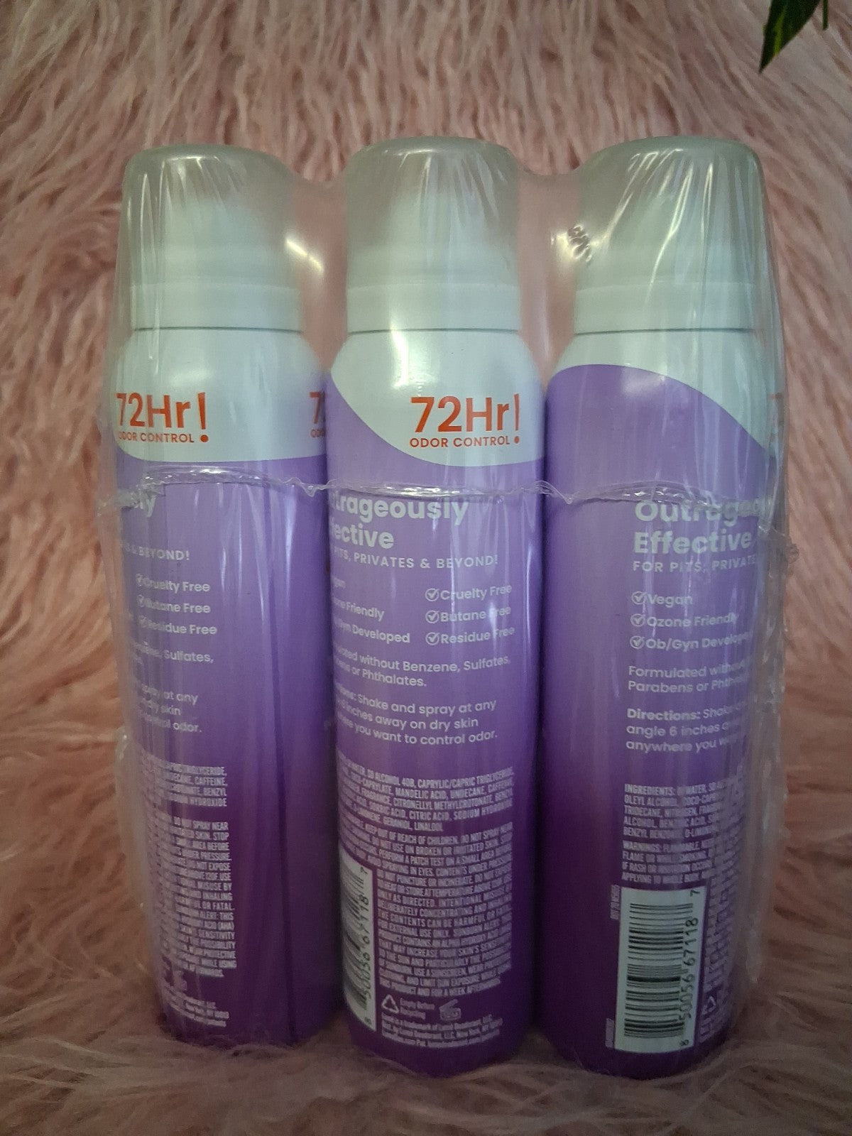 3 Pack Lume Whole Body Invisible Spray Deodorant Lavender Sage 3.6oz
