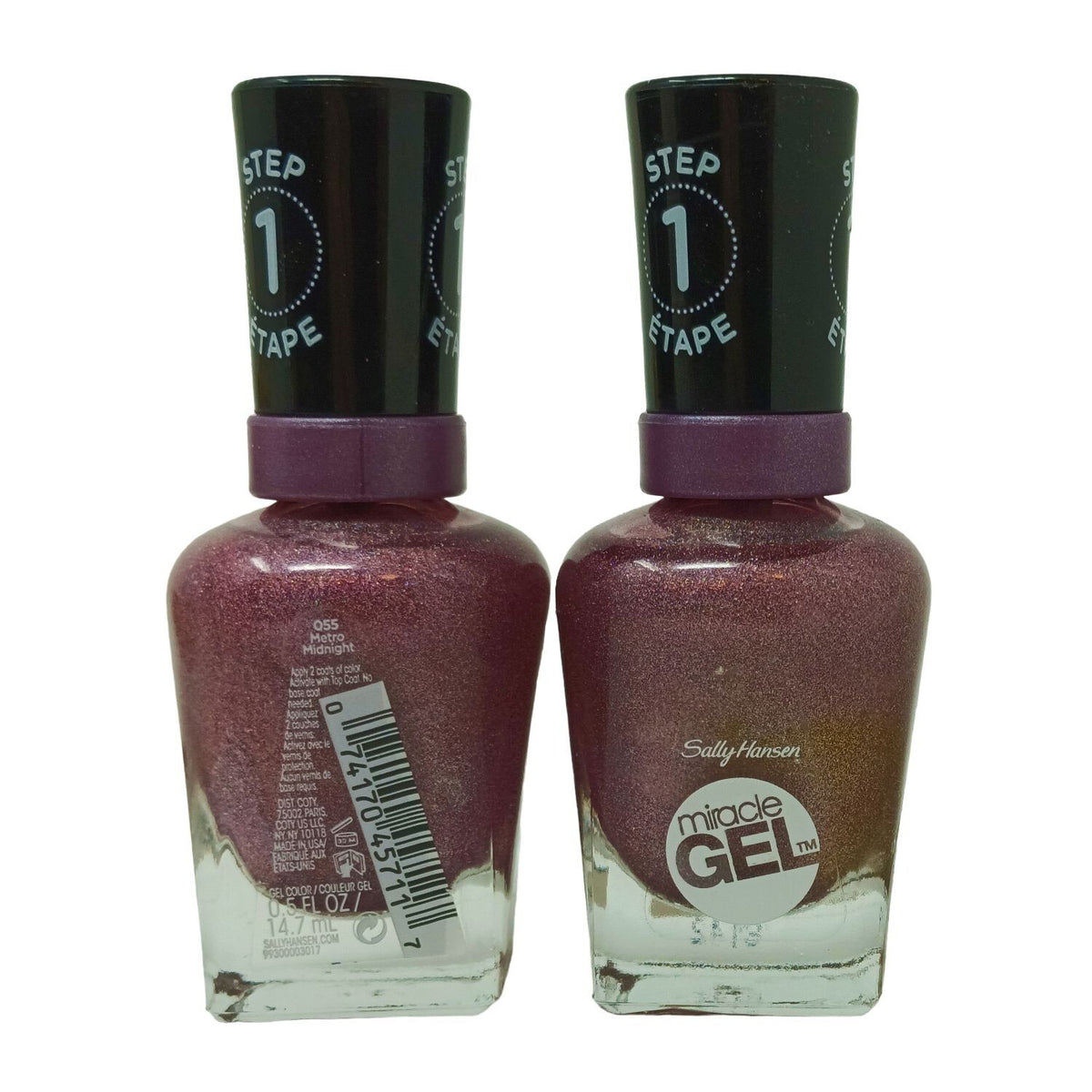 Miracle Gel Nail Polish - 055 Metro Midnight, 0.5 oz Quick-Dry Color