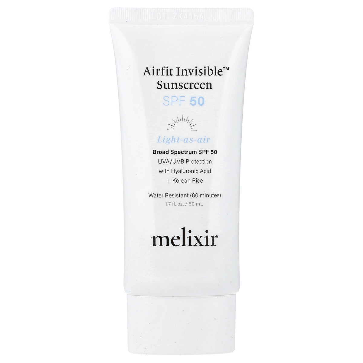 Invisible SPF 50 Sunscreen with Hyaluronic Acid & Korean Rice Water - 1.7 fl oz